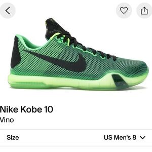 Nike Kobe 10  “vino”
Green Black Sneakers